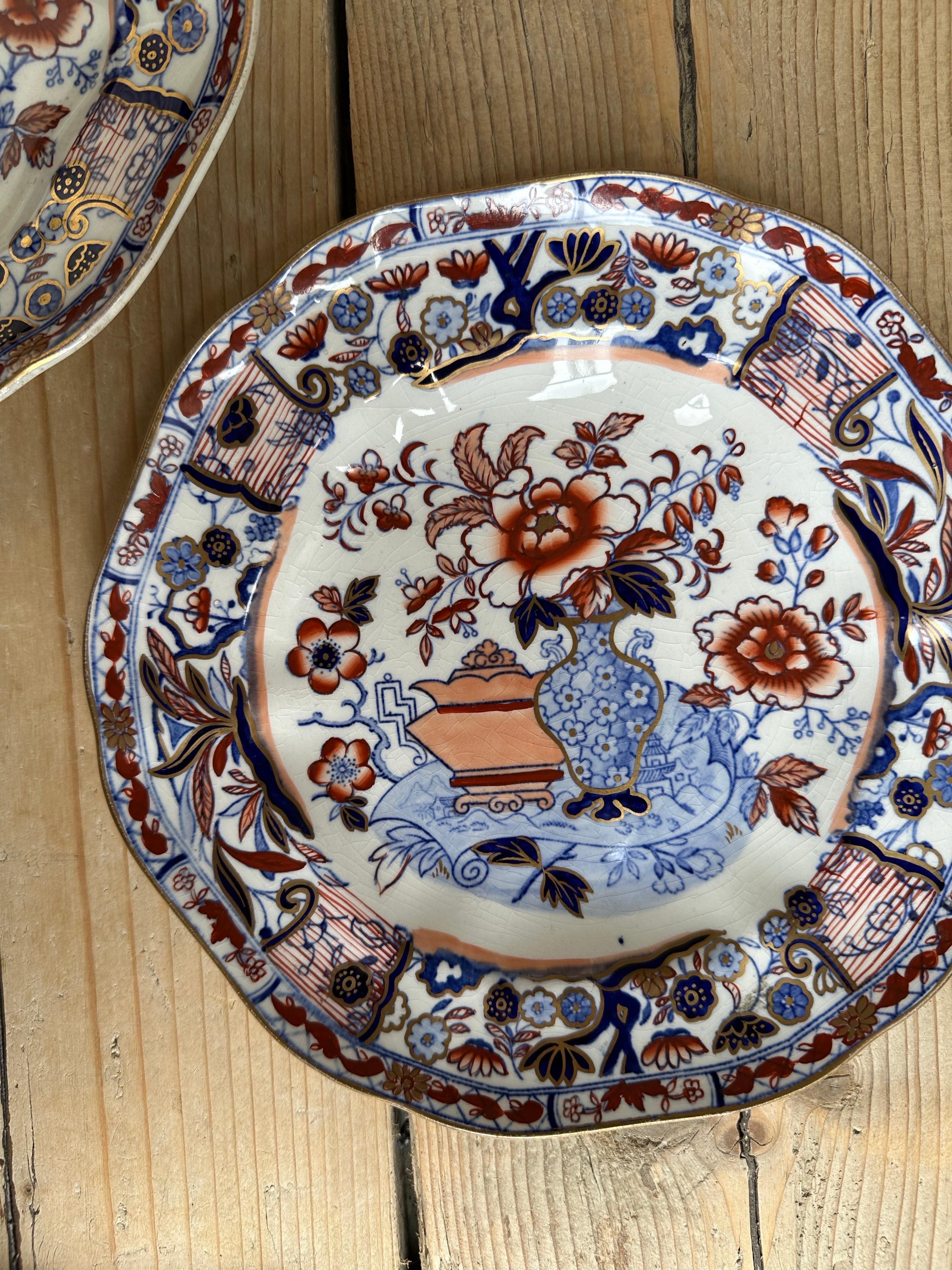 Mason's Ironstone Imari Plates, Set of 2, Circa 1900 (Keramik) im Angebot