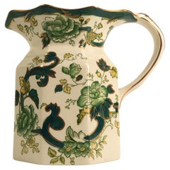Jarra de Mason's Ironstone con dibujo "Chartreuse verde