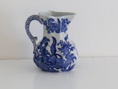 Masons Ironstone Jug or Pitcher in Blue Chinese Dragon Pattern, 19th Century