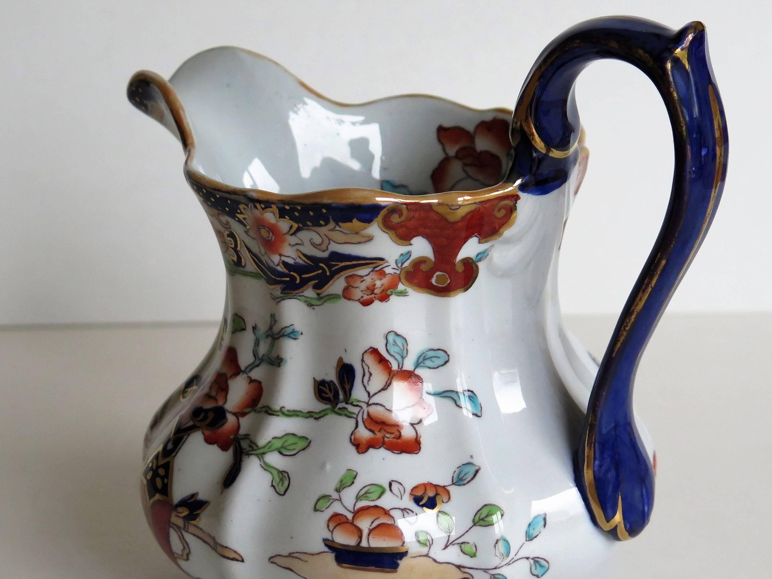 Mason's Ironstone Jug or Pitcher Table and Flower Pot Pattern, circa 1890 1