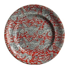 Mason's Ironstone Großer Schrankteller mit Bandana-Muster, um 1900