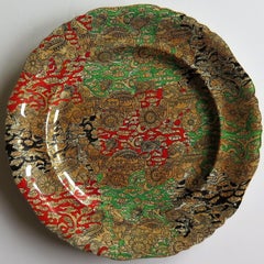 Masons Ironstone Large Dinner Plate in Bandana Foo Dogs Pattern, circa 1900