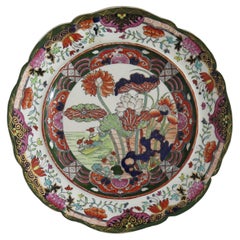 Mason's Ironstone Large Dinner Plate in rare Muscove Duck Pattern, circa 1825