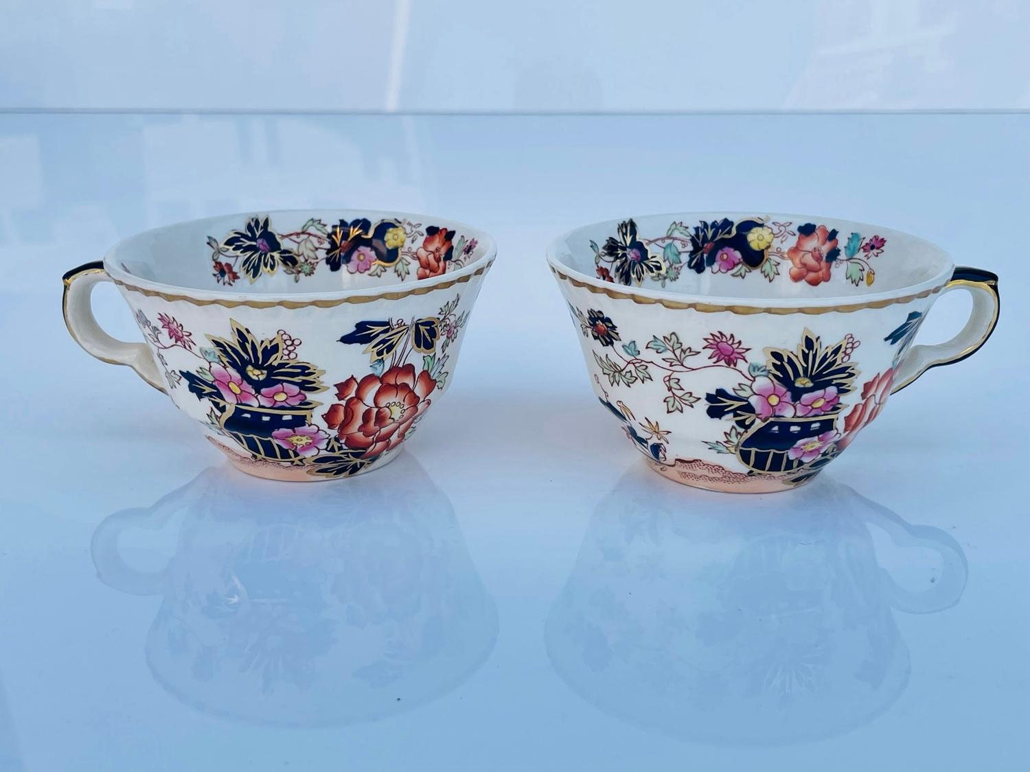 Cuencos, platos de ensalada, platillos y 2 tazas de mandarina Mason's Ironstone en venta 7