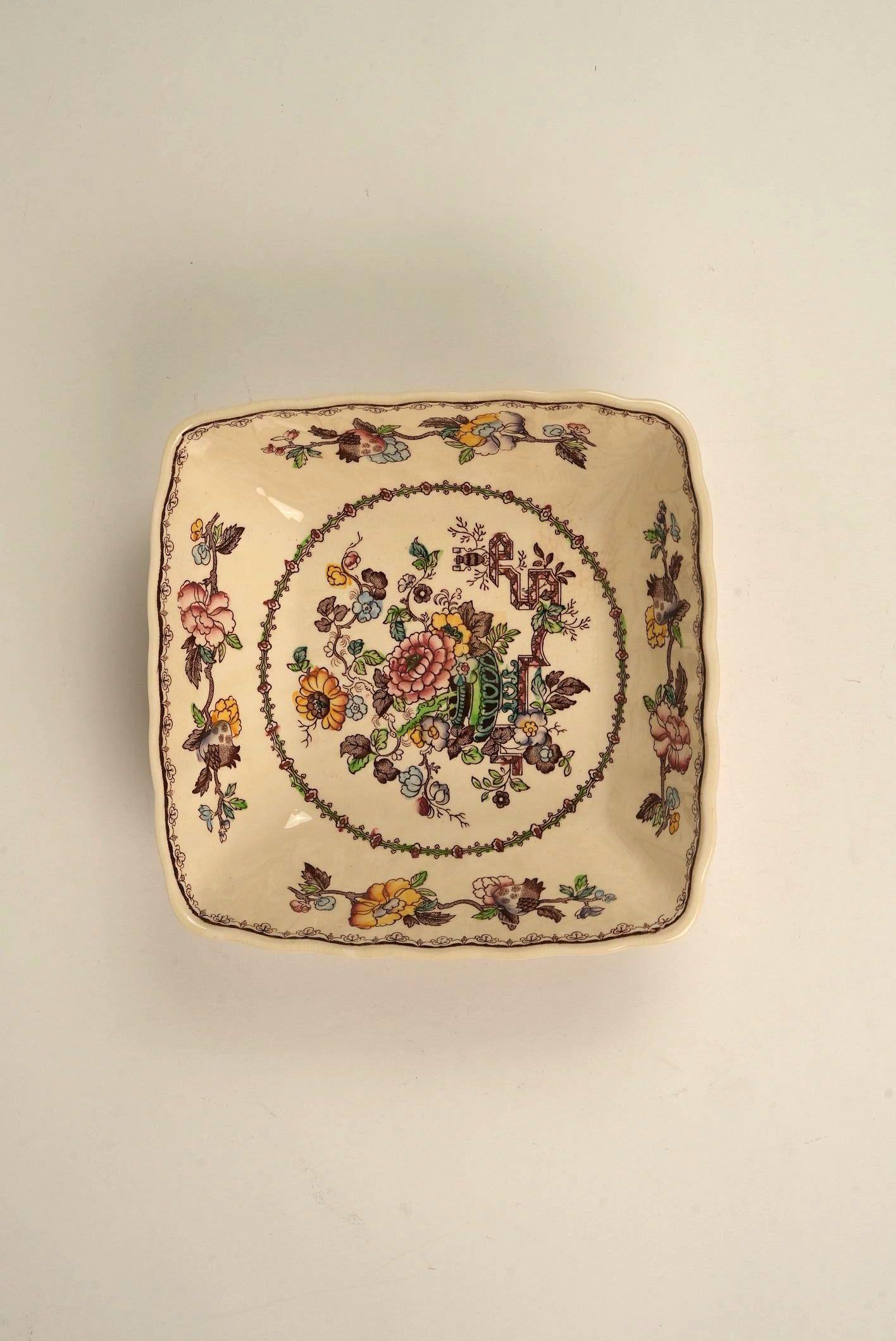 Regency Mason’s Ironstone Nabob Square Bowl For Sale