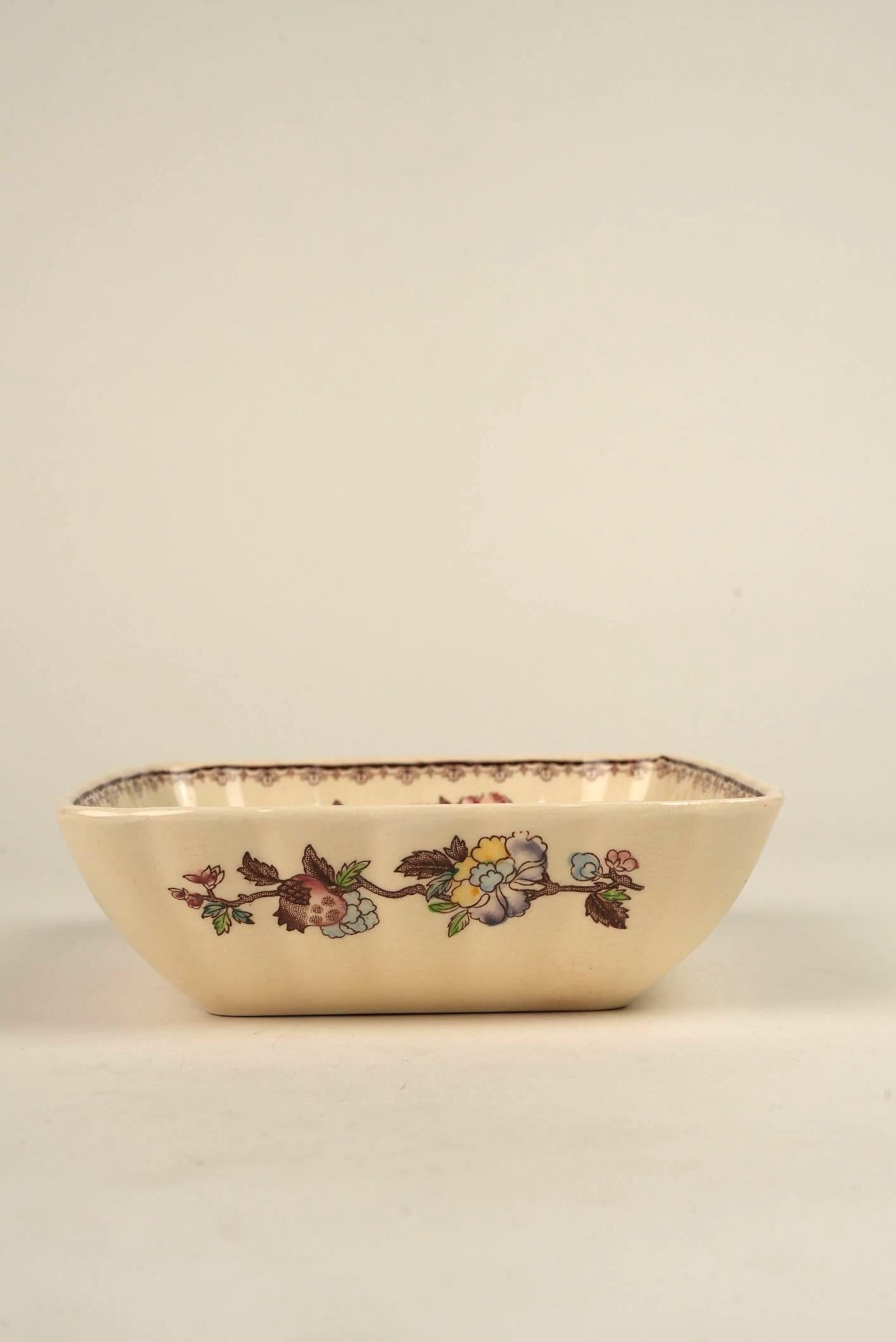 British Mason’s Ironstone Nabob Square Bowl For Sale