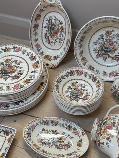 Mason's Ironstone Nabob Victorian Dinner Service, Handpainted, 52 pieces, 1920