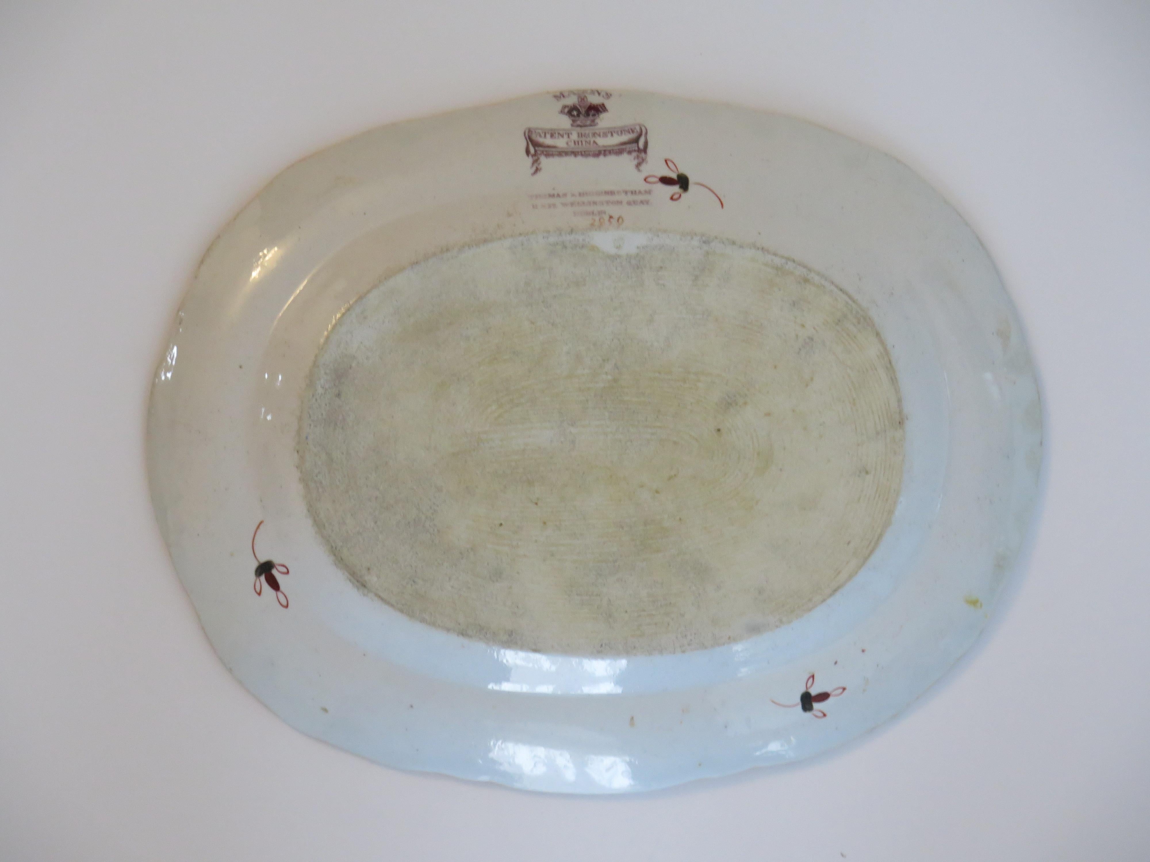 Plato de Mason's Ironstone en el raro Patrón 2850 de Pato y Valla de Muscove, Circa 1840 en venta 6