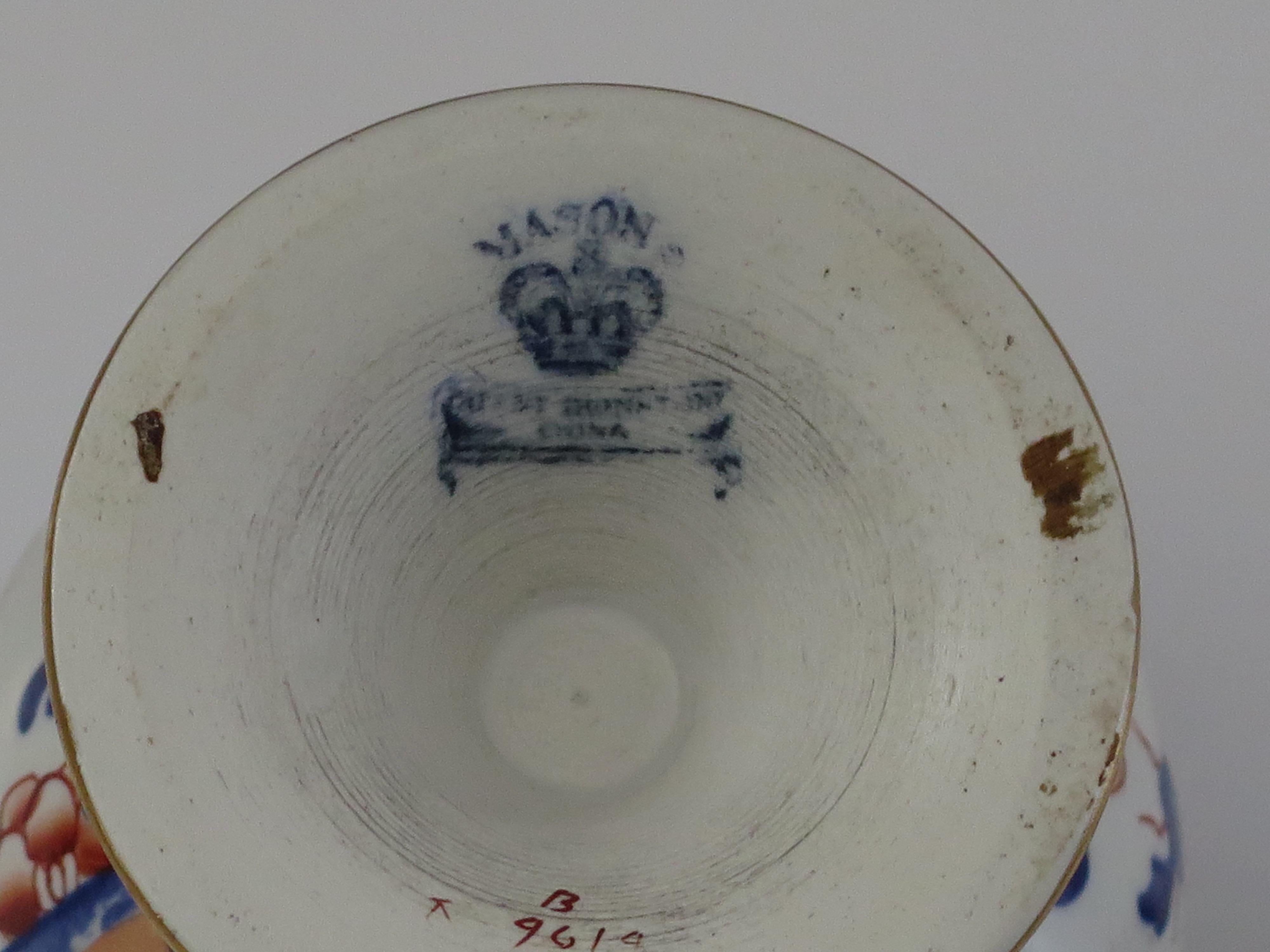 Vase et couvercle Pot-Pourri Mason's Ironstone à motif Jardinière  Circa 1890 en vente 5
