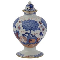 Vase et couvercle Pot-Pourri Mason's Ironstone à motif Jardinière  Circa 1890