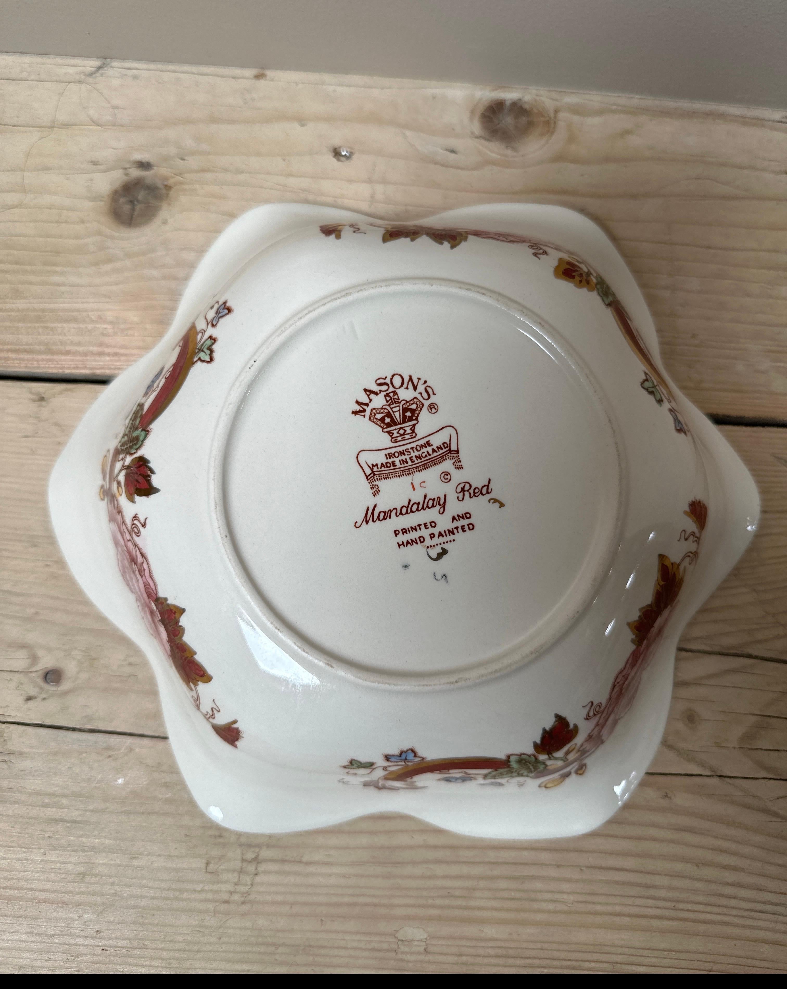 Mason's Ironstone Red Mandalay Jug & Flower Bowl Set For Sale 5