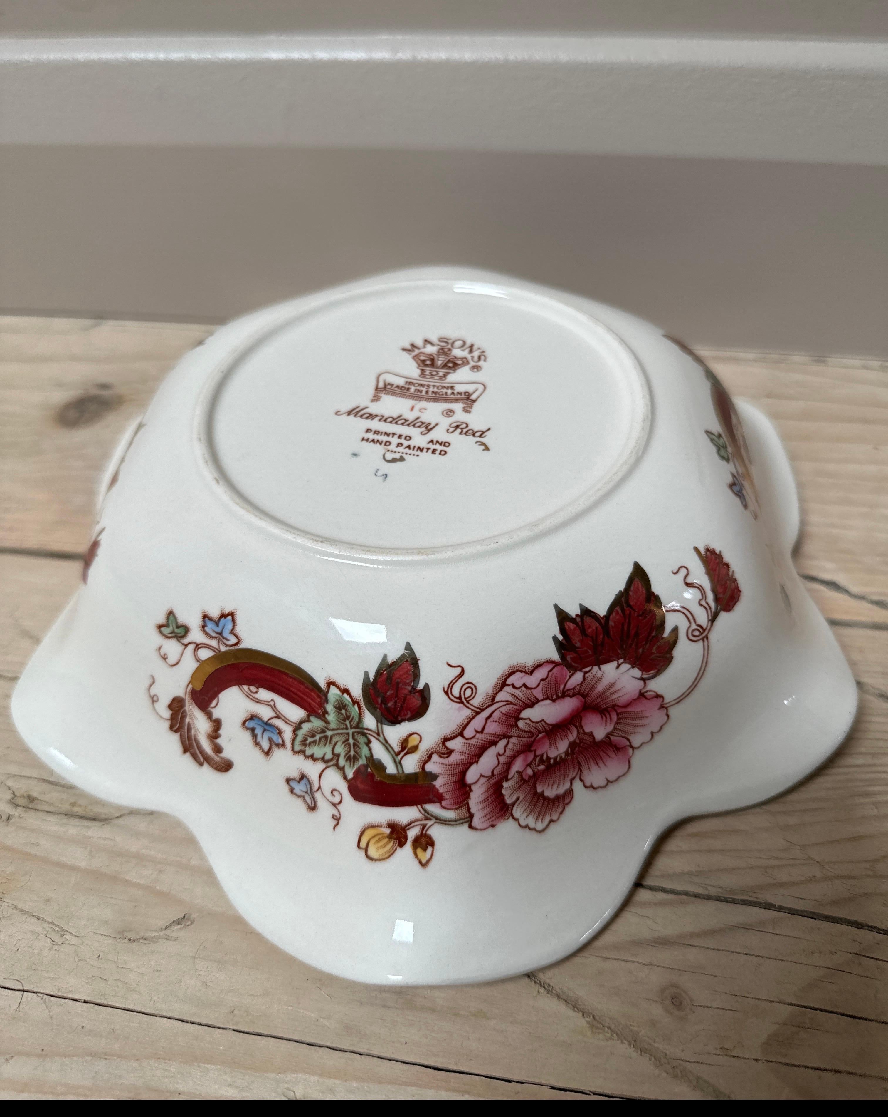 Mason's Ironstone Red Mandalay Jug & Flower Bowl Set For Sale 6