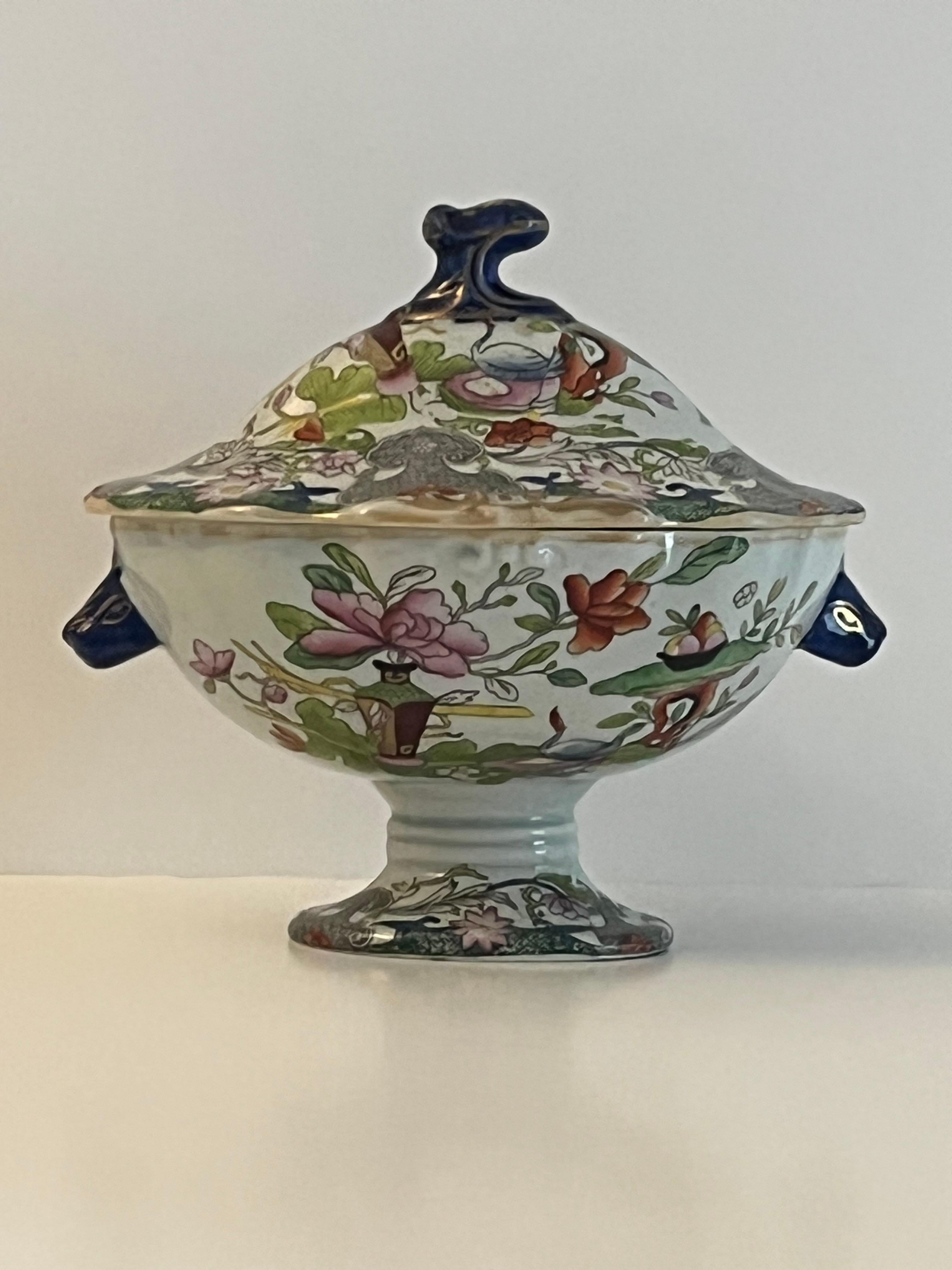 Soupière et couvercle à sauce Mason's Ironstone et pot à fleurs Ptn, géorgien, vers 1818 en vente 8