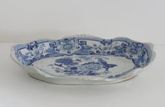 Mason's Ironstone Serving Dish Blue & White India Pheasants Pattern, Circa 1820