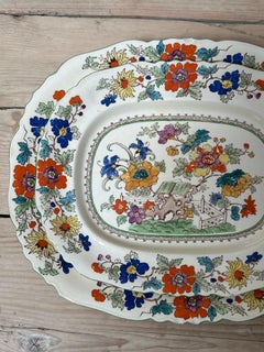 Masons Ironstone set of 2 'Bible' pattern platter 1920