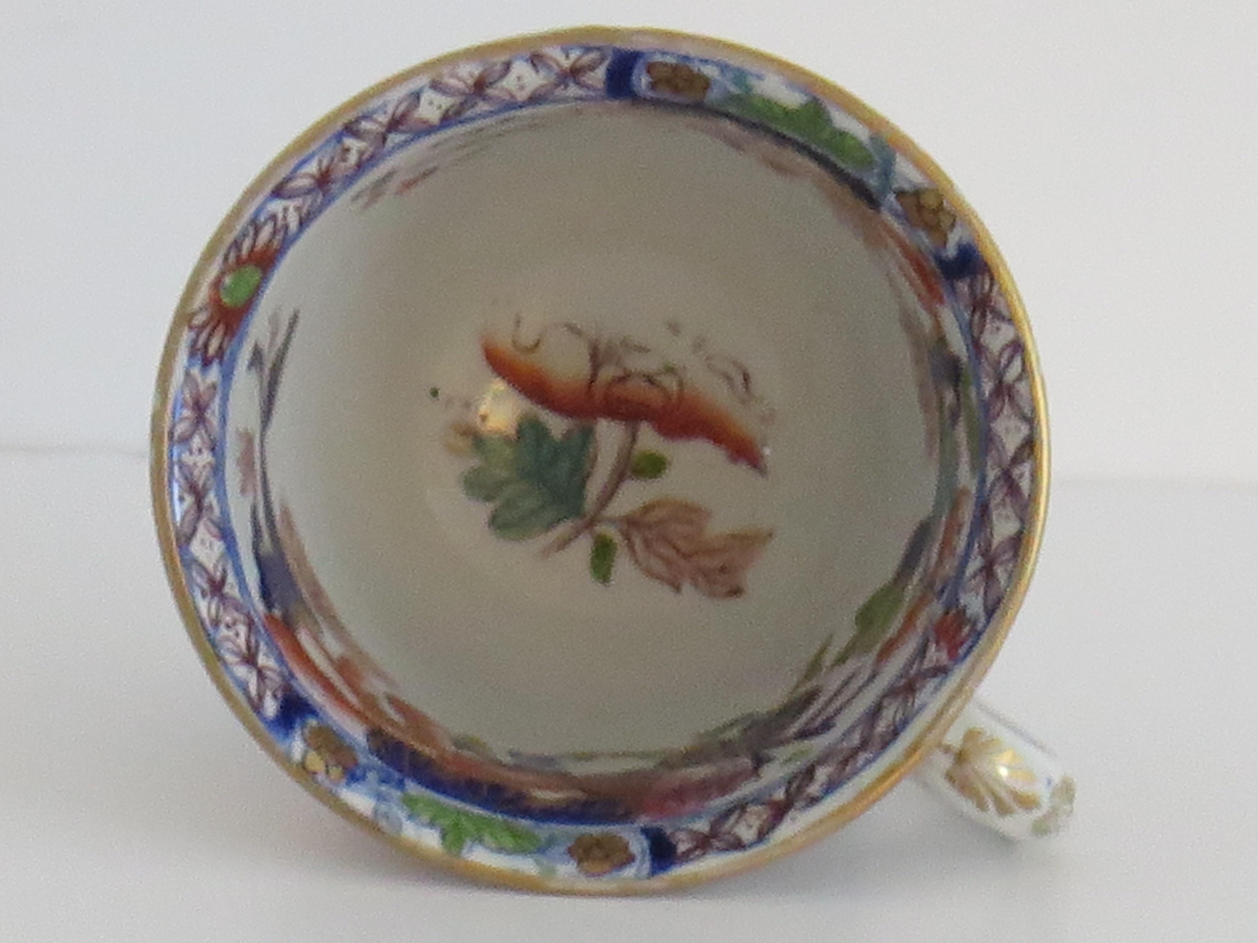Mason's Ironstone Tea Cup Hand Painted in Gilded Water Lily Pattern, circa 1835 For Sale 1