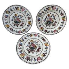 Masons Ironstone Victorian Plates, Nabob Pattern, Dinner Plates, 1930s