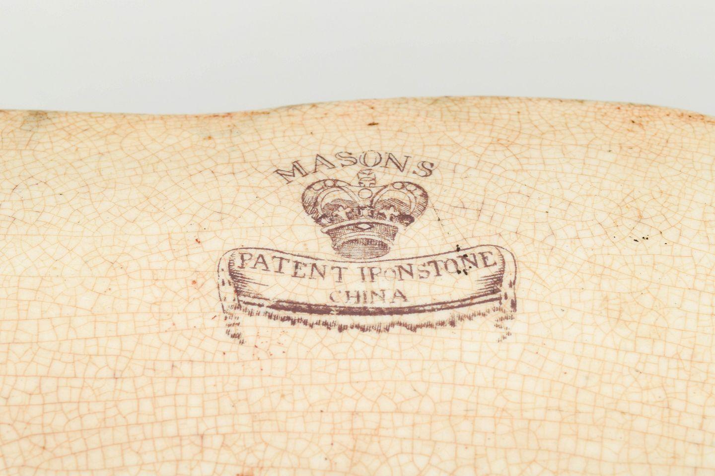 Mason's. Große ovale Schale aus Keramik mit chinesisch inspirierten Motiven, 19. im Zustand „Gut“ im Angebot in København, Copenhagen