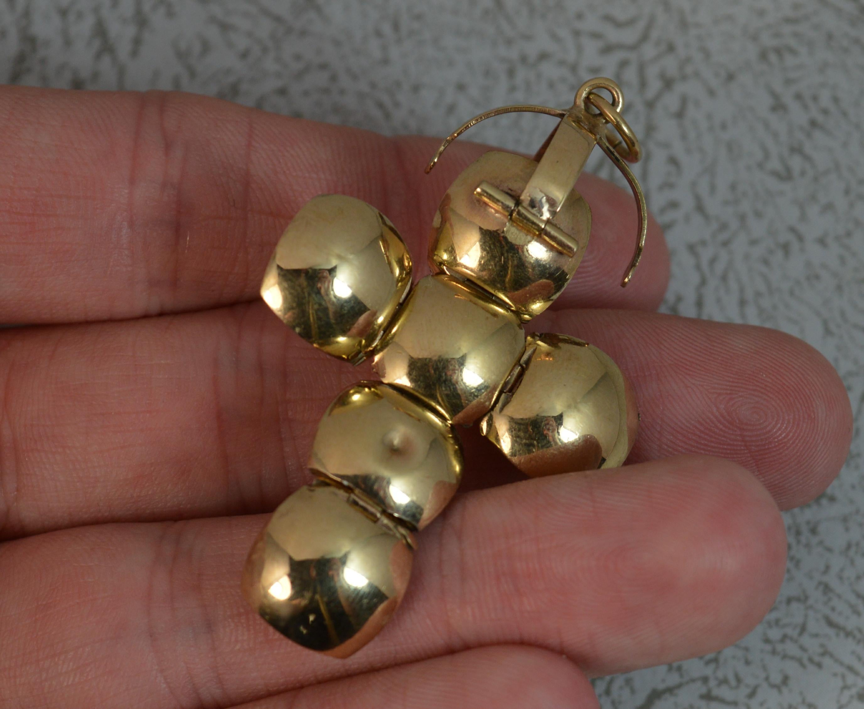 Masons Masonic Solid 9 Carat Gold Ball Fob or Pendant 1