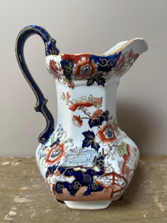 Mason's Patent Ironstone China Hydra jug in the classic blue Mandalay, circa1920