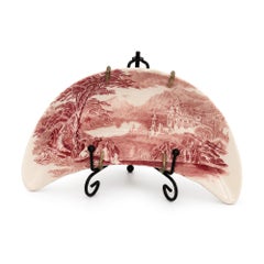 Lot de 3 assiettes murales « Mason's Ironstone » de Stratford, décor « Red Transferware »