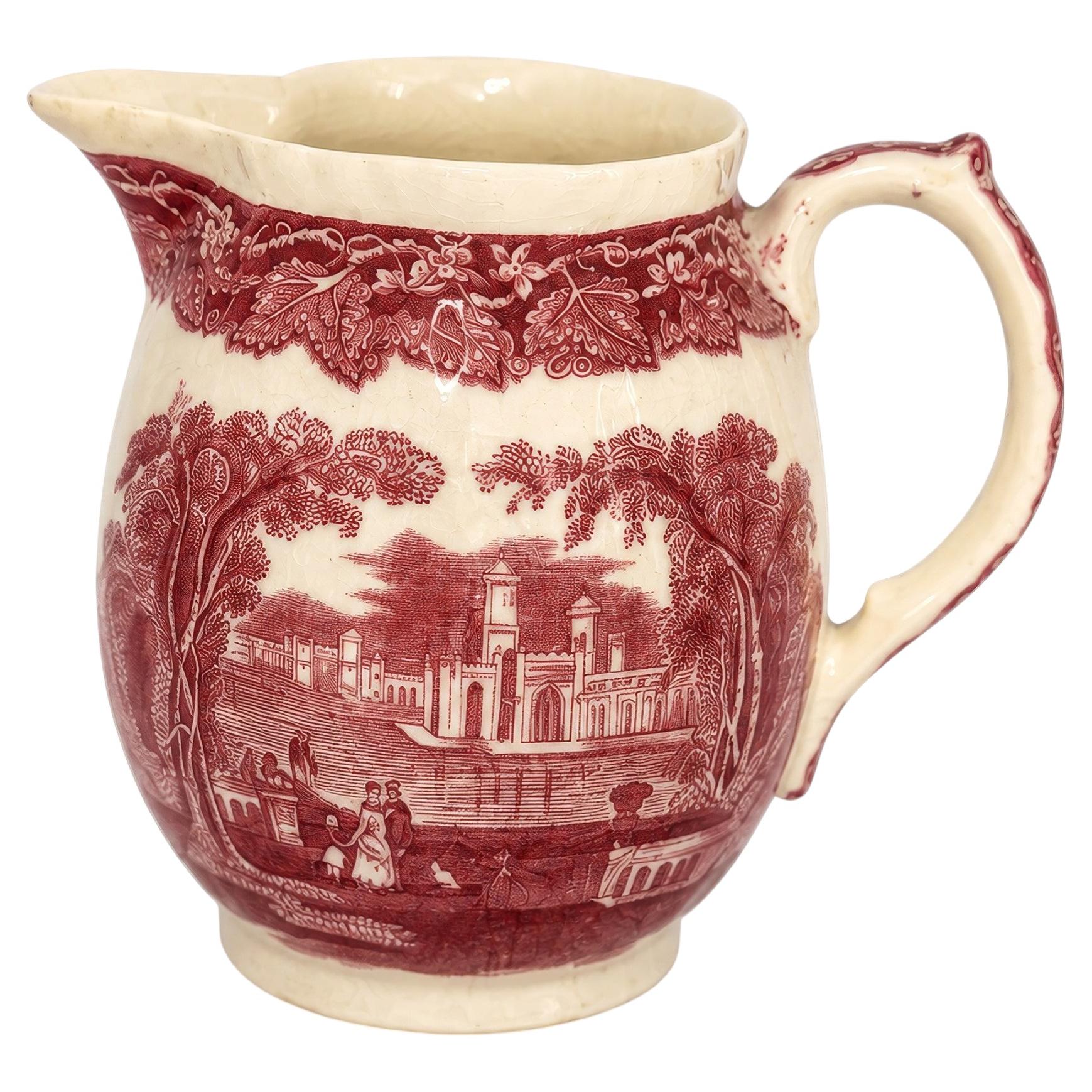 Pot à lait / crémière en faïence « Mason's Ironstone Transferware », Angleterre, vers 1940