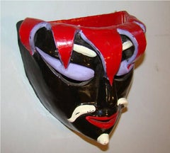 Masque en céramique de l'Atelier Claude Tabet, Michel Rivière, vers 1950-1960
