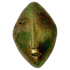 Masque en céramique des poteries d'Accolay, France, années 1960