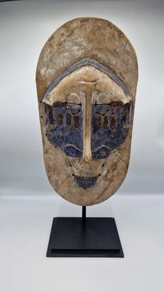 Ngbandi Masks from Congo, Carved Wood, Arts and Crafts Style, 1950