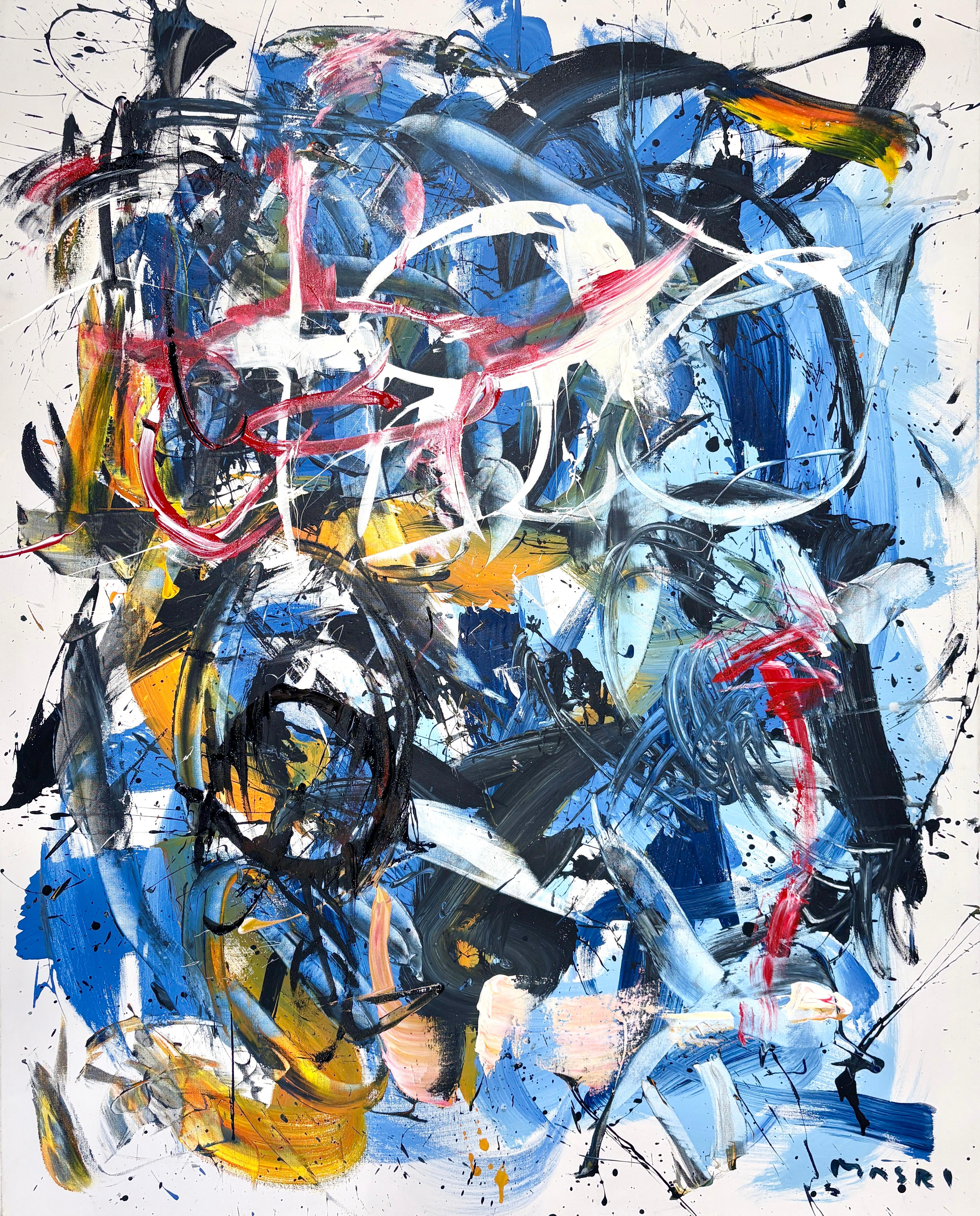 "Desafío 16" de Masri - Expresionista abstracto enérgico en paleta de colores