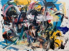 "Challenge 22" Colorata tecnica mista contemporanea espressionista astratta