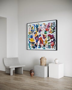 "Colorful Stories" von Masri - Große gestische abstrakte Expressionisten