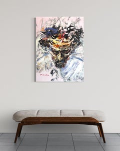 Ritratto astratto 'Enlightened' - Tecnica mista 40 "x30" di Masri