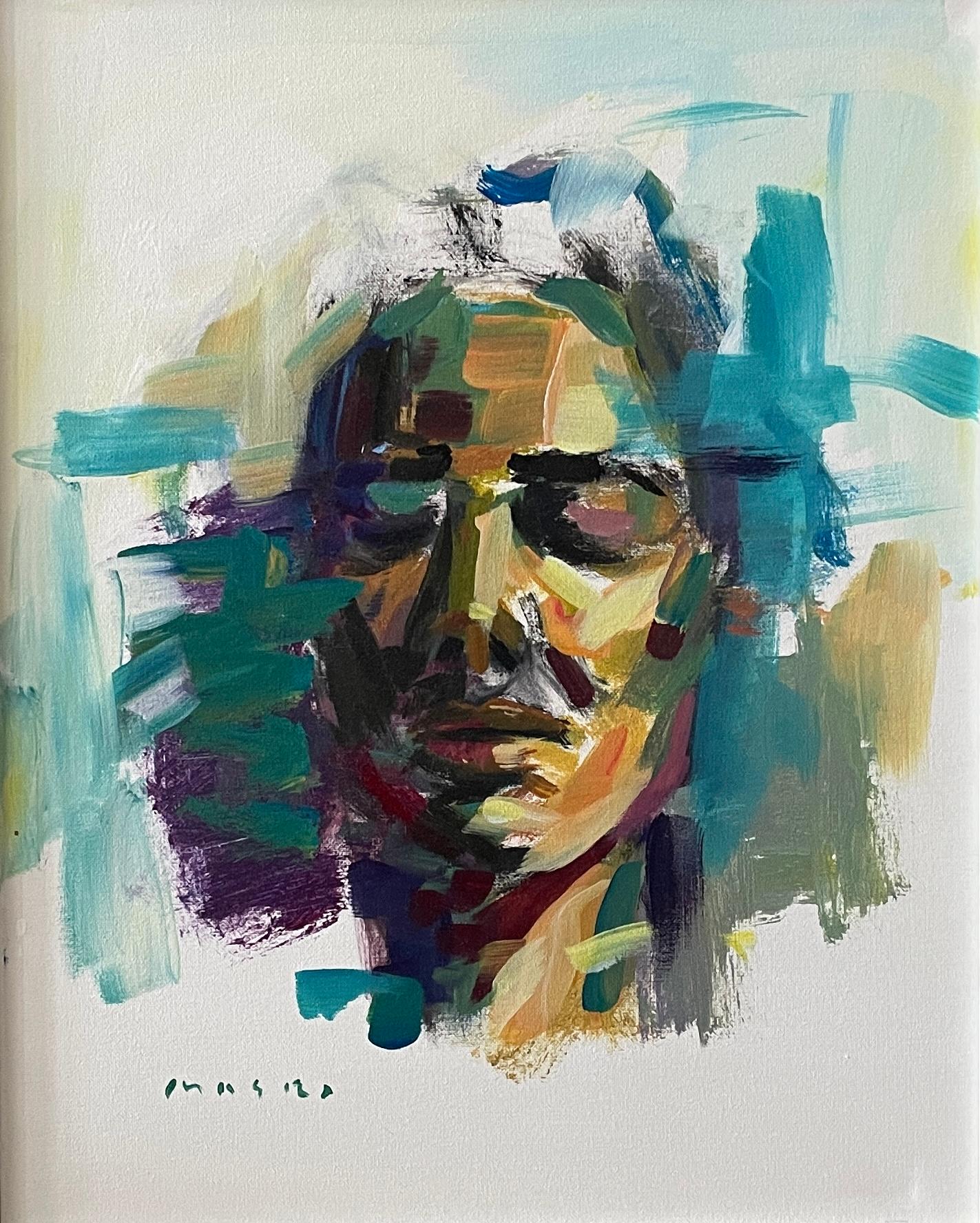 Masri Hayssam Portrait Painting - "Essence" Contemporary Abstract Expressionist Female Portrait by Masri