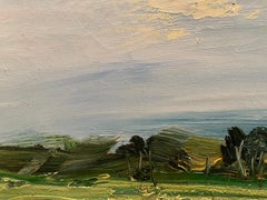 "Florence Italy"  Contemporary Yellow & Green  Landscape Oil On Canvas By Masri