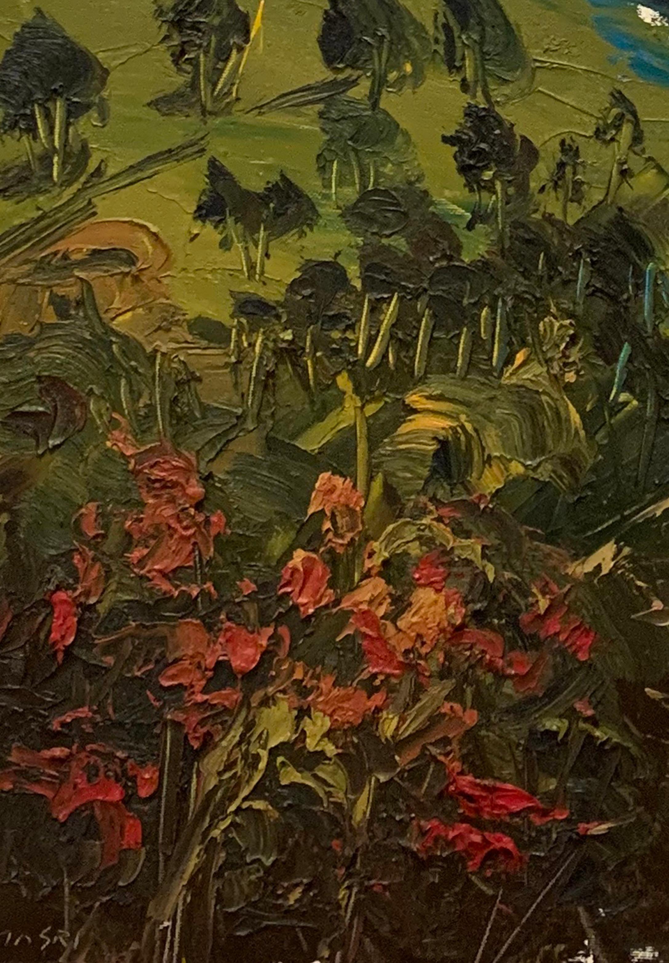 « Flora Nature », huile sur toile contemporaine  Paysage par Masri - Expressionniste Painting par Masri Hayssam