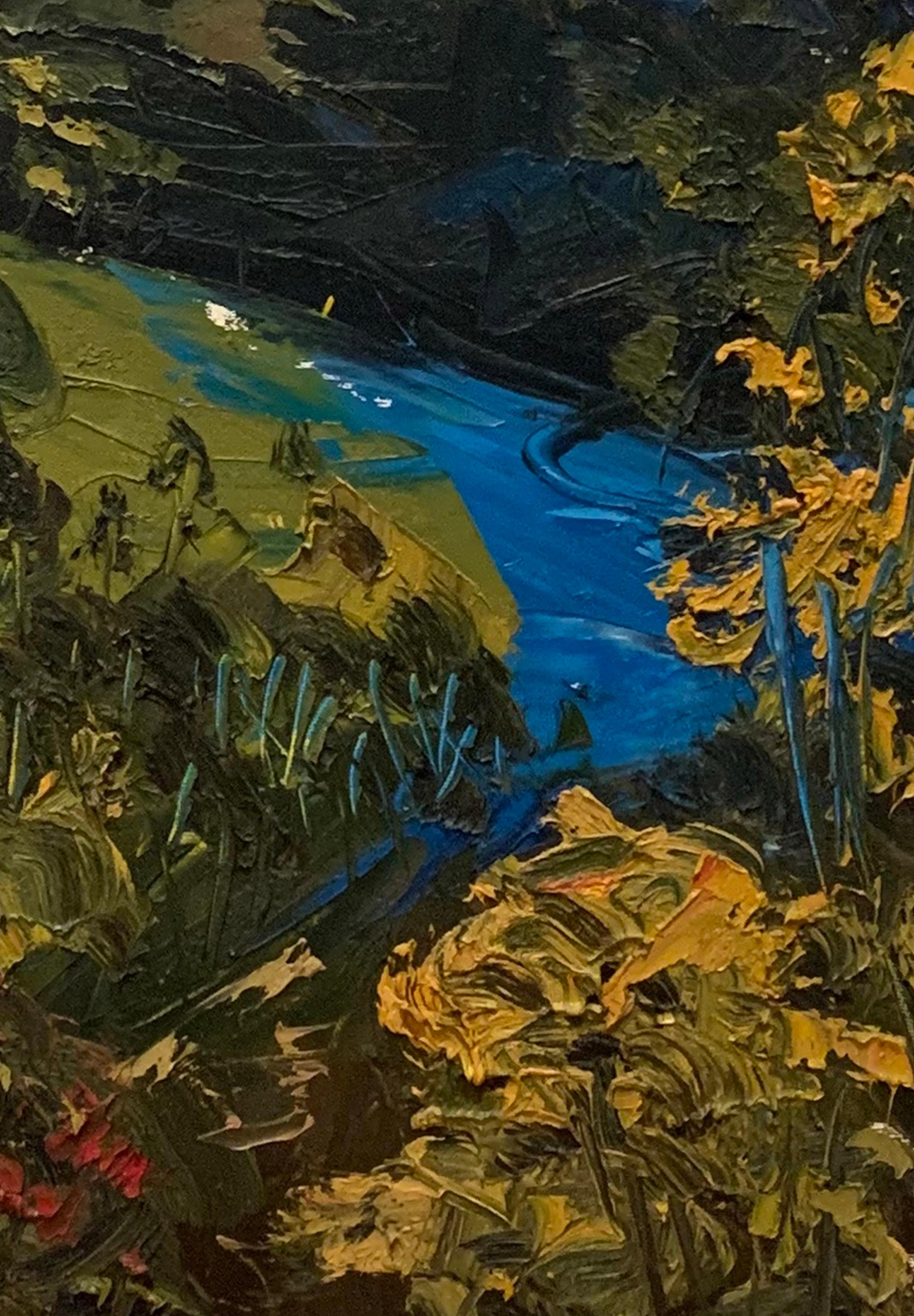 « Flora Nature », huile sur toile contemporaine  Paysage par Masri - Noir Landscape Painting par Masri Hayssam