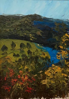 « Flora Nature », huile sur toile contemporaine  Paysage par Masri