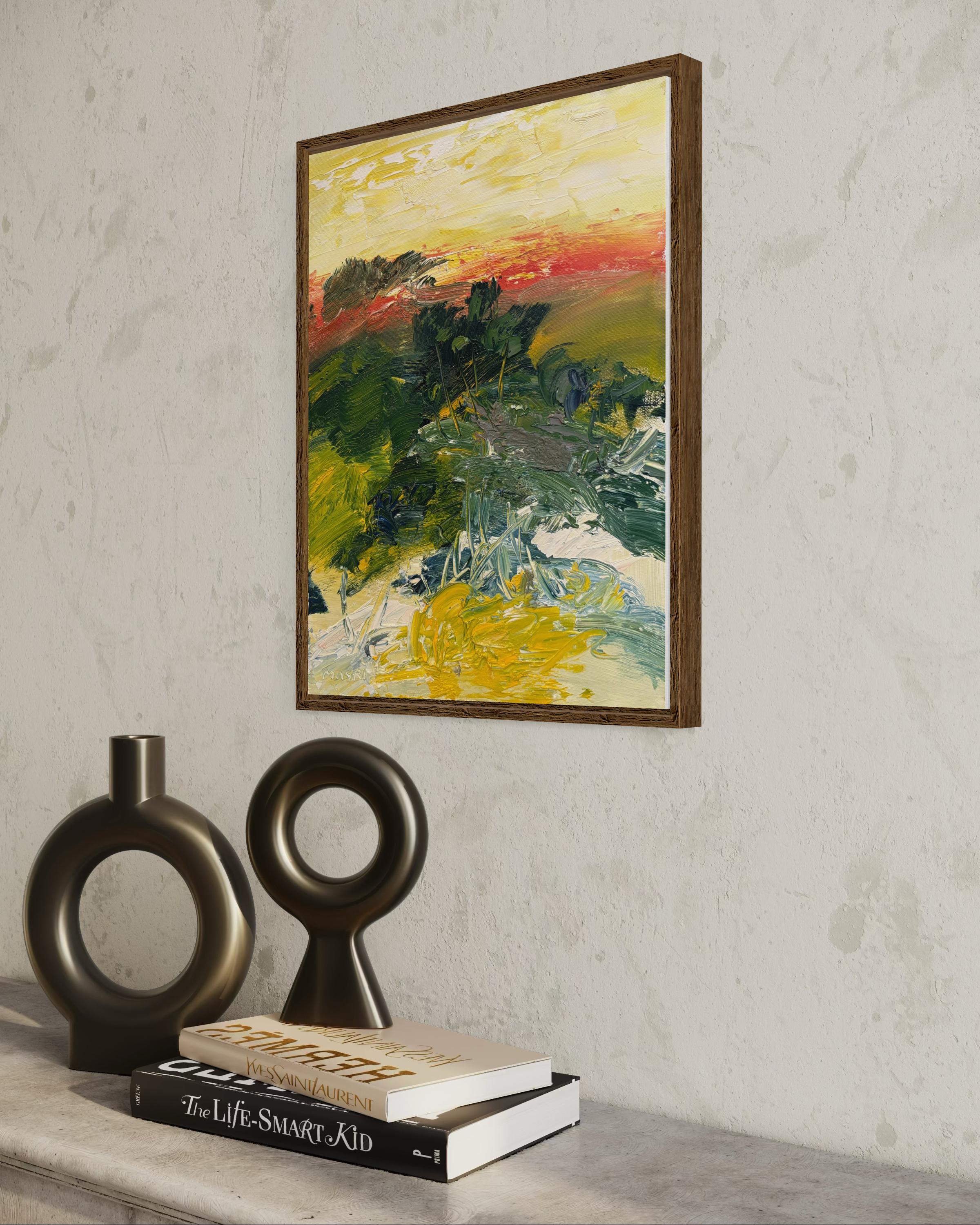 Paesaggio astratto espressionista 'Sunset' di Masri in vendita 1