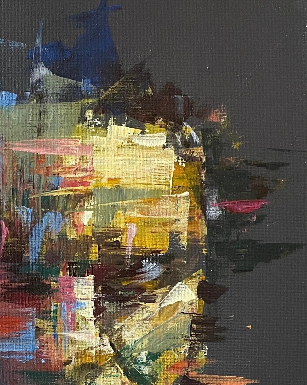 Petit portrait masculin expressionniste abstrait de Masri en vente 1