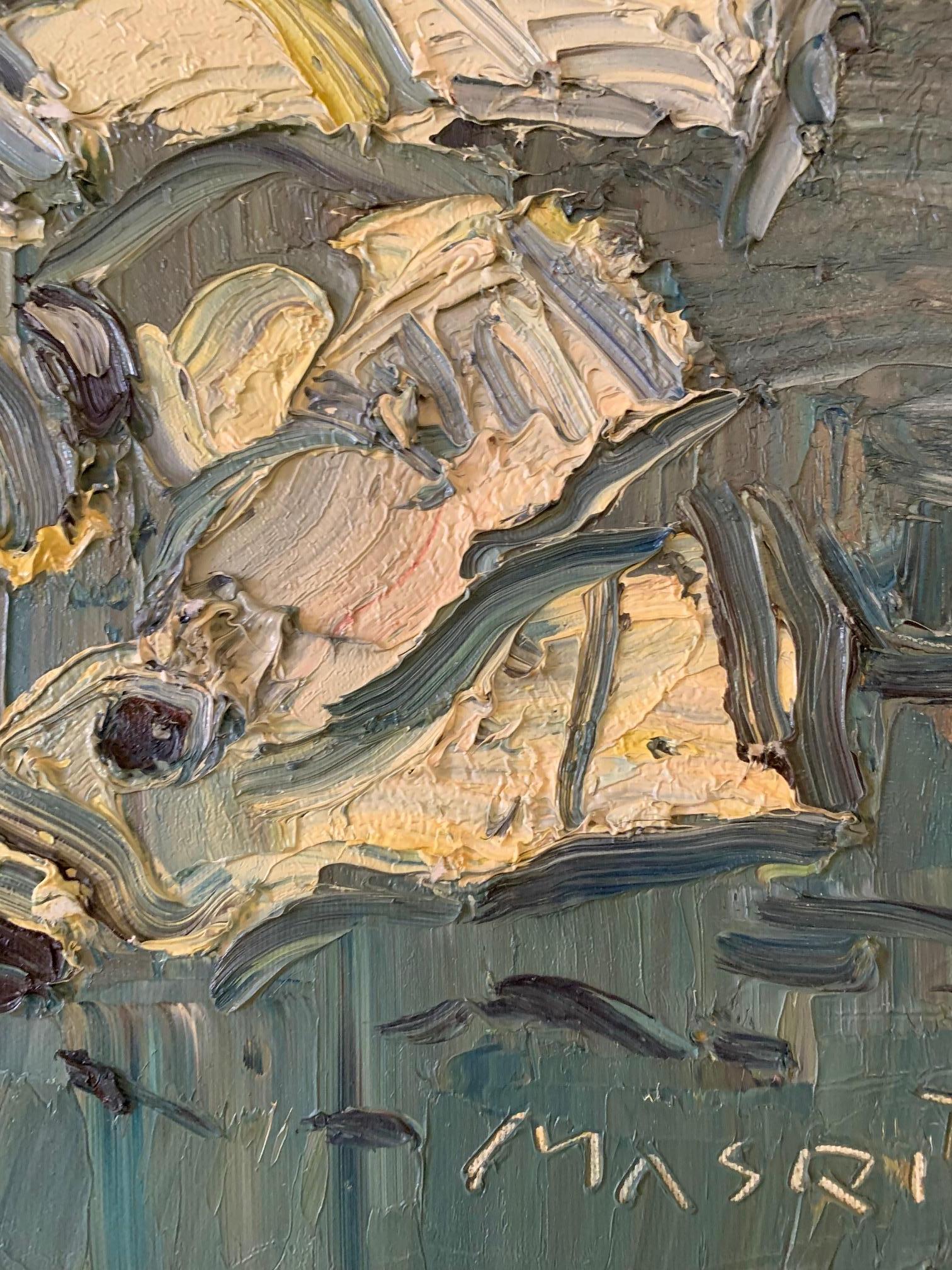 Nature morte contemporaine « Green Day »  Par Masri - Painting de Masri Hayssam