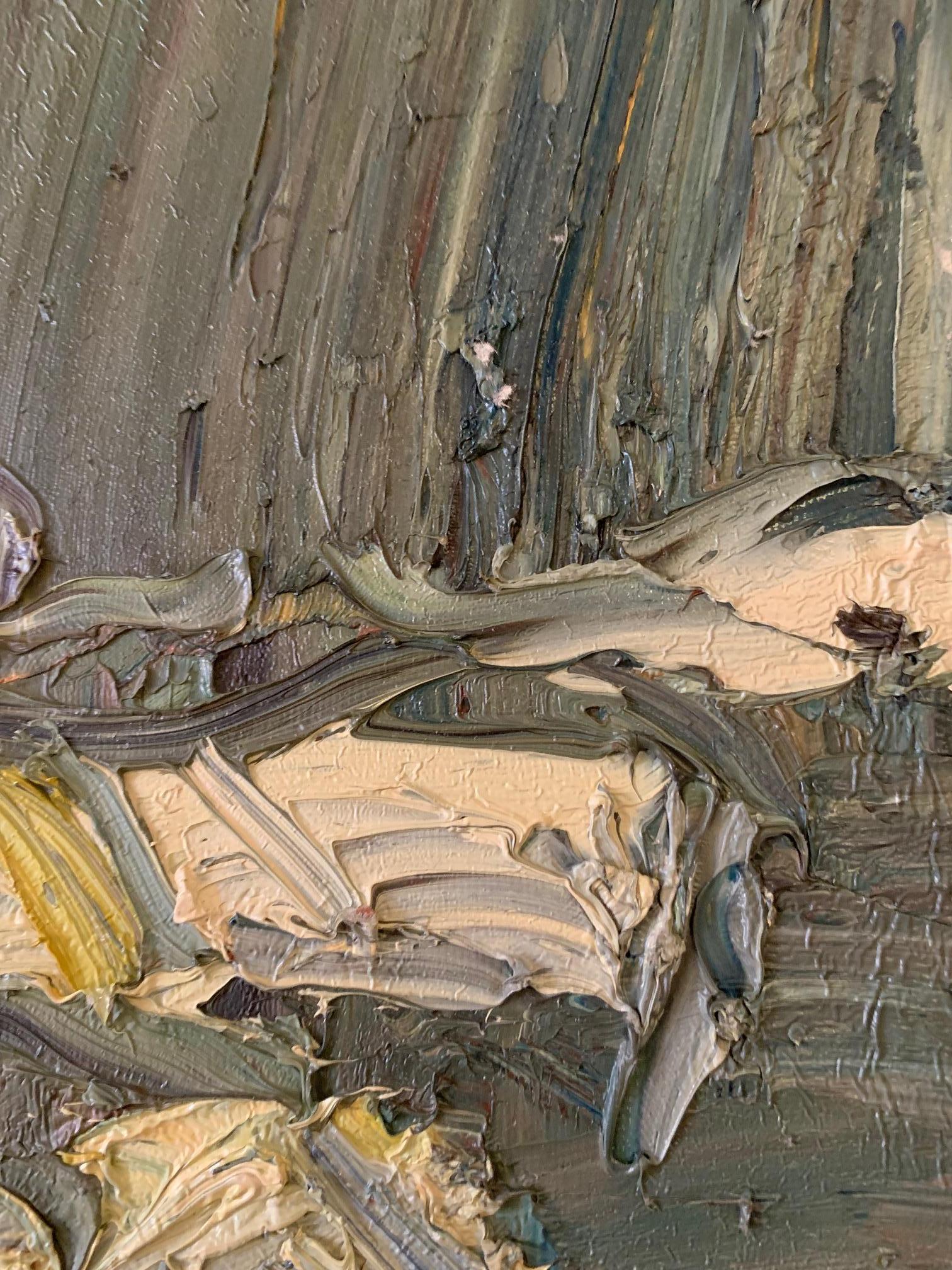 Nature morte contemporaine « Green Day »  Par Masri - Expressionniste Painting par Masri Hayssam