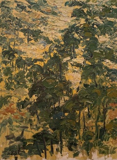 ‘Green In Florence’ Original Contemporary Landscape Oil On Canvas