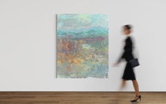 Large Acrylic and Oil Landscape Painting, Contemporary Post-Impressionism Style