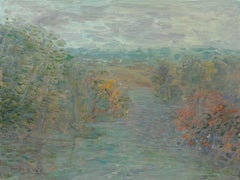 "Memory of a Quiet Walk Through Nature" - Modern Post-Impressionist Landscape