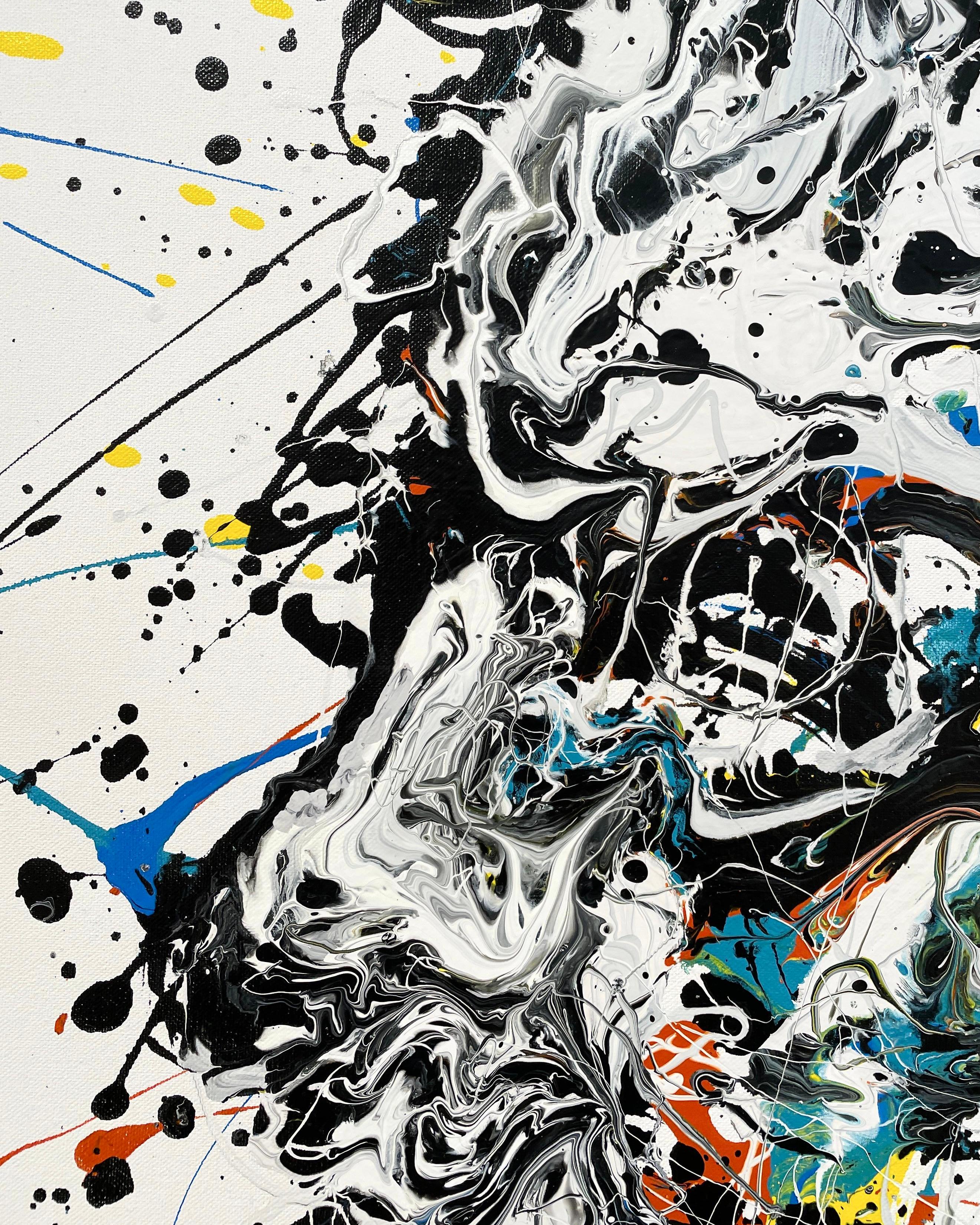 „Naiad“ – Abstraktes Profil einer Frau von Masri (Zeitgenössisch), Painting, von Masri Hayssam