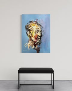 „New Expression #42“ – farbenfrohes, zeitgenössisches, abstraktes Porträt, signiertes Original