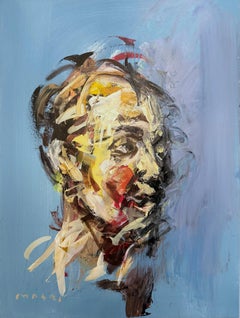 „New Expression #42“ – farbenfrohes, zeitgenössisches, abstraktes Porträt, signiertes Original