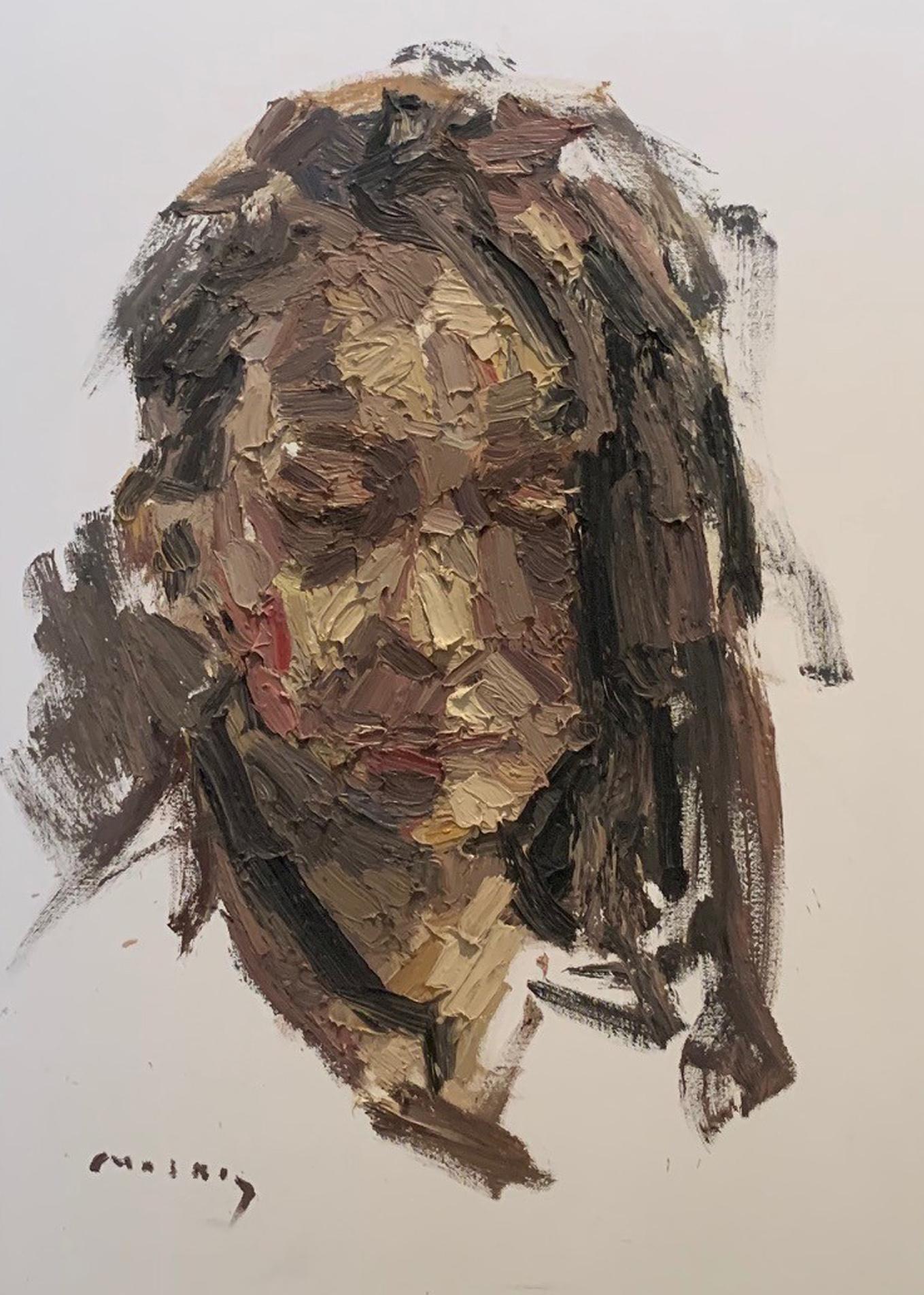 Masri Hayssam Portrait Painting - ‘PORTRAIT OF NINA’  Contemporary Portrait Of Women Oil On Canvas By Masri