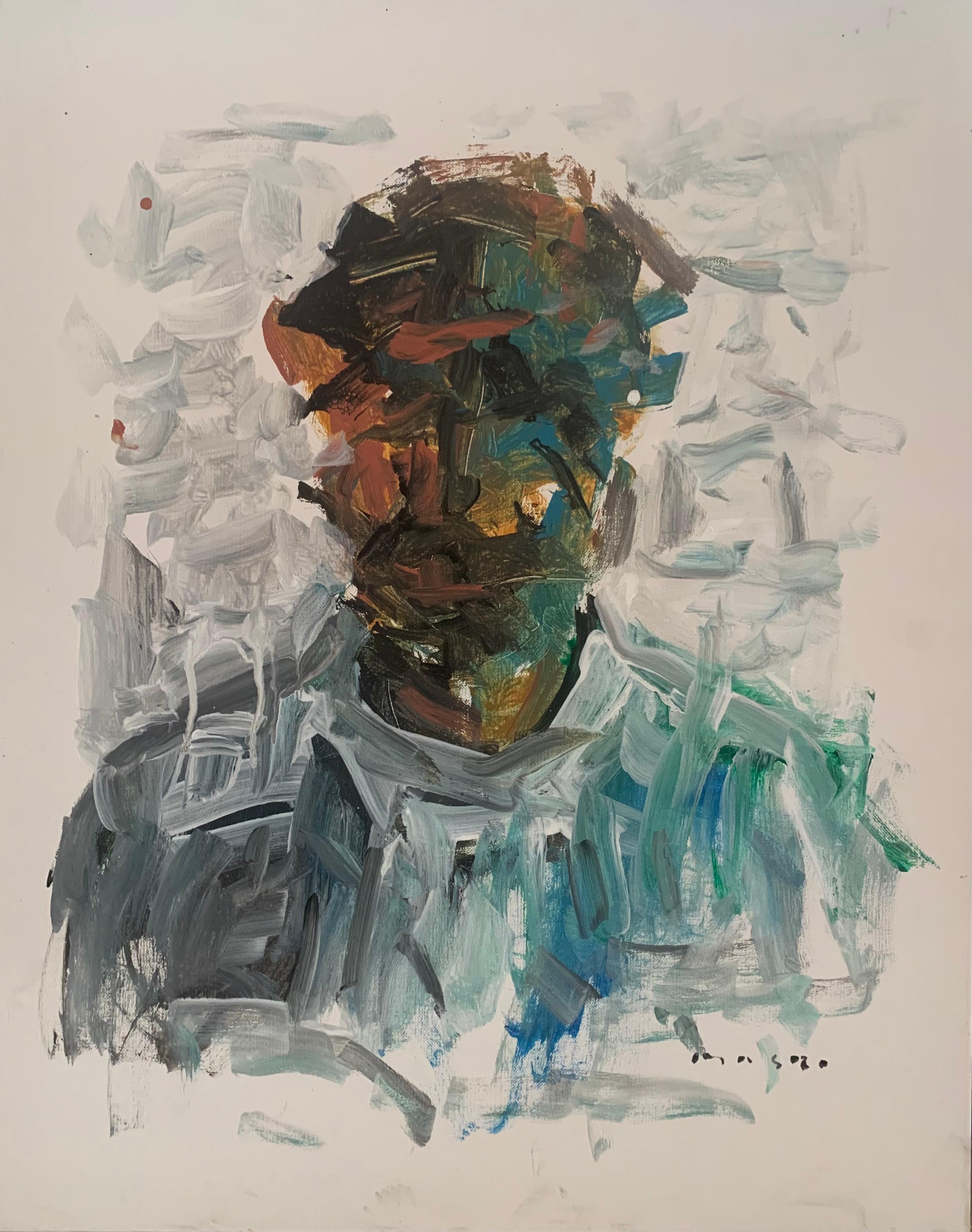"Faceless" Original Contemporary Abstract Portrait by Masri